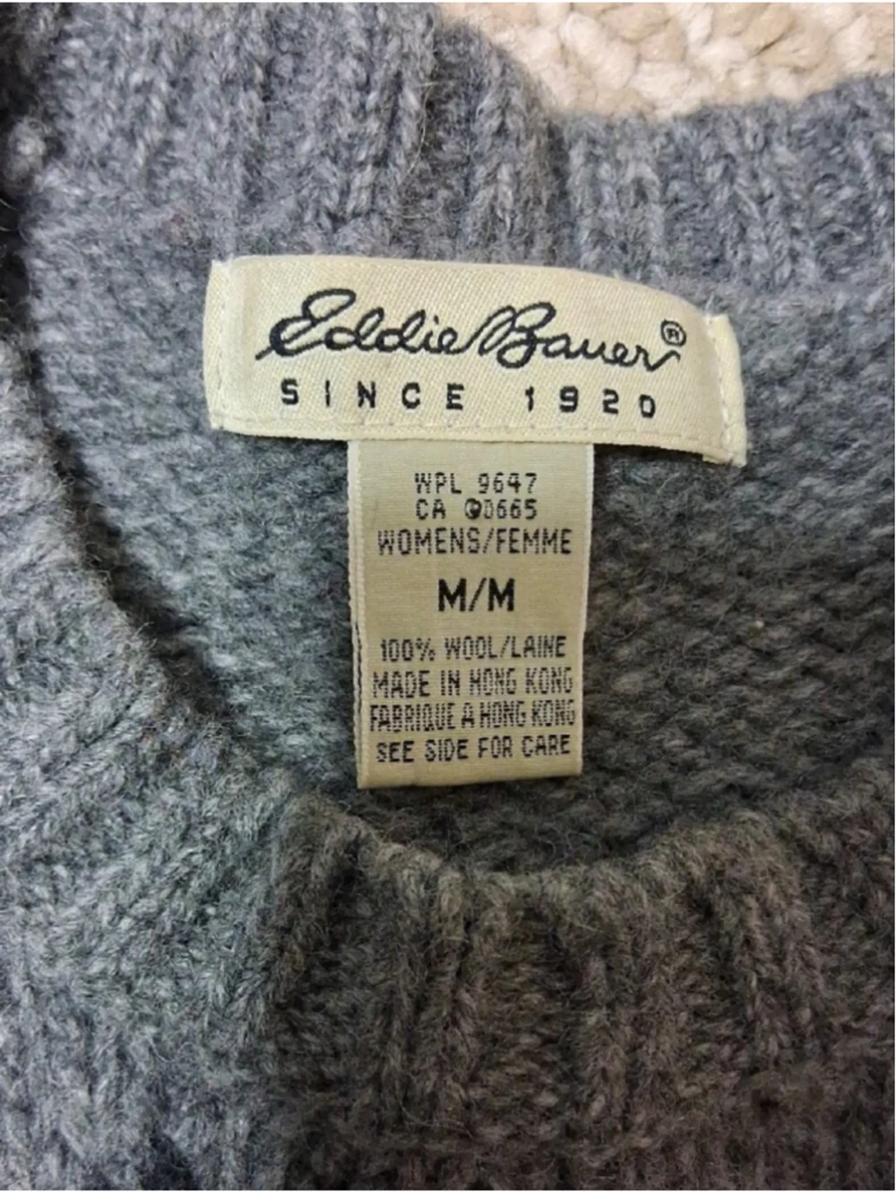 Eddie Bauer Vintage Hong Kong Wool Snowflake Crewneck Sweater